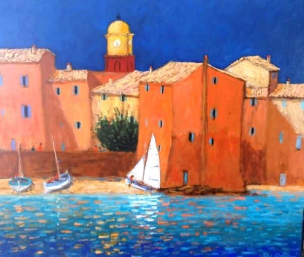 Yann REBECQ-Premiers rayons de soleil sur la Ponche à Saint Tropez