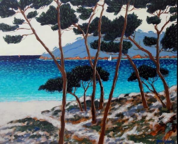 Yann Rebecq -La plage de l'Estagnol à Bormes les Mimosas